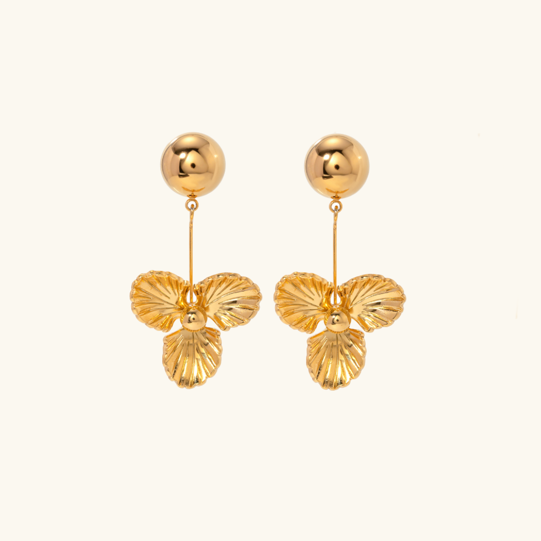 Brianna – Pendientes de Pensamiento Dorados