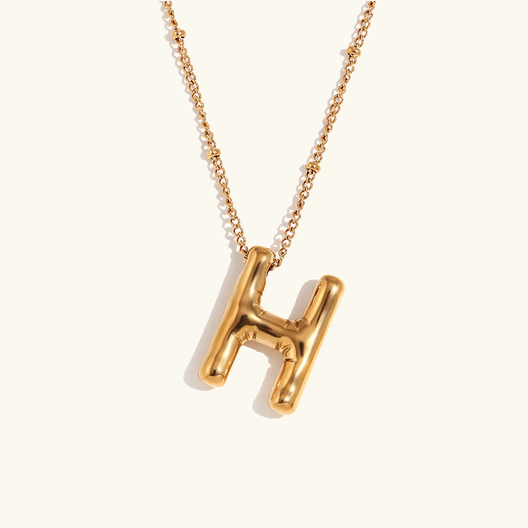 Collar inicial de oro Balloon