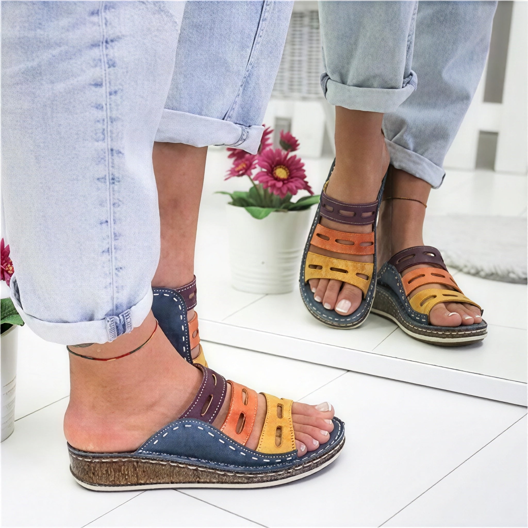 Stella - Sandalias de tacón en cuña