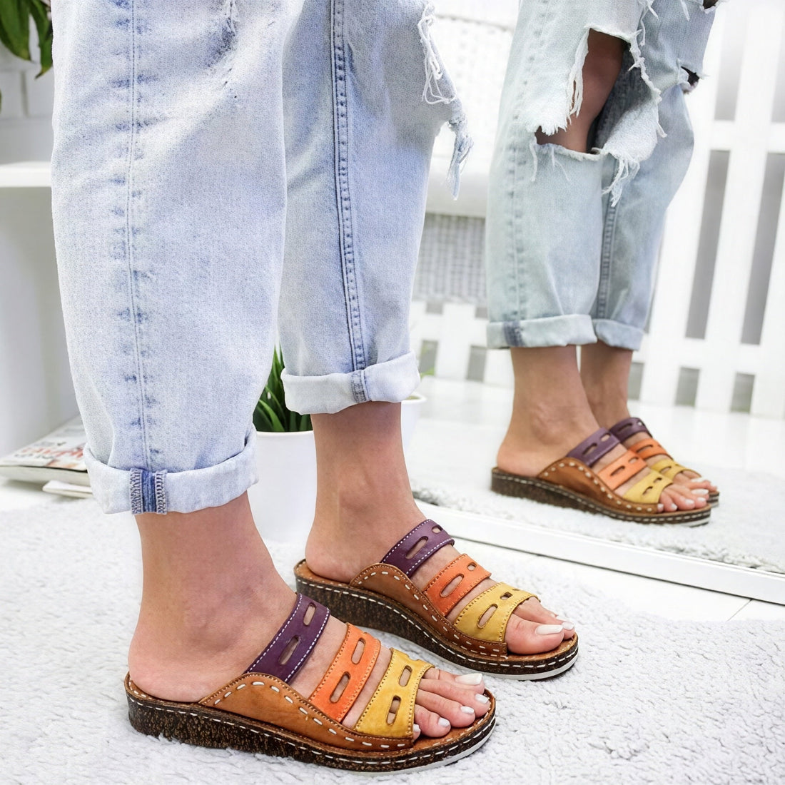Stella - Sandalias de tacón en cuña