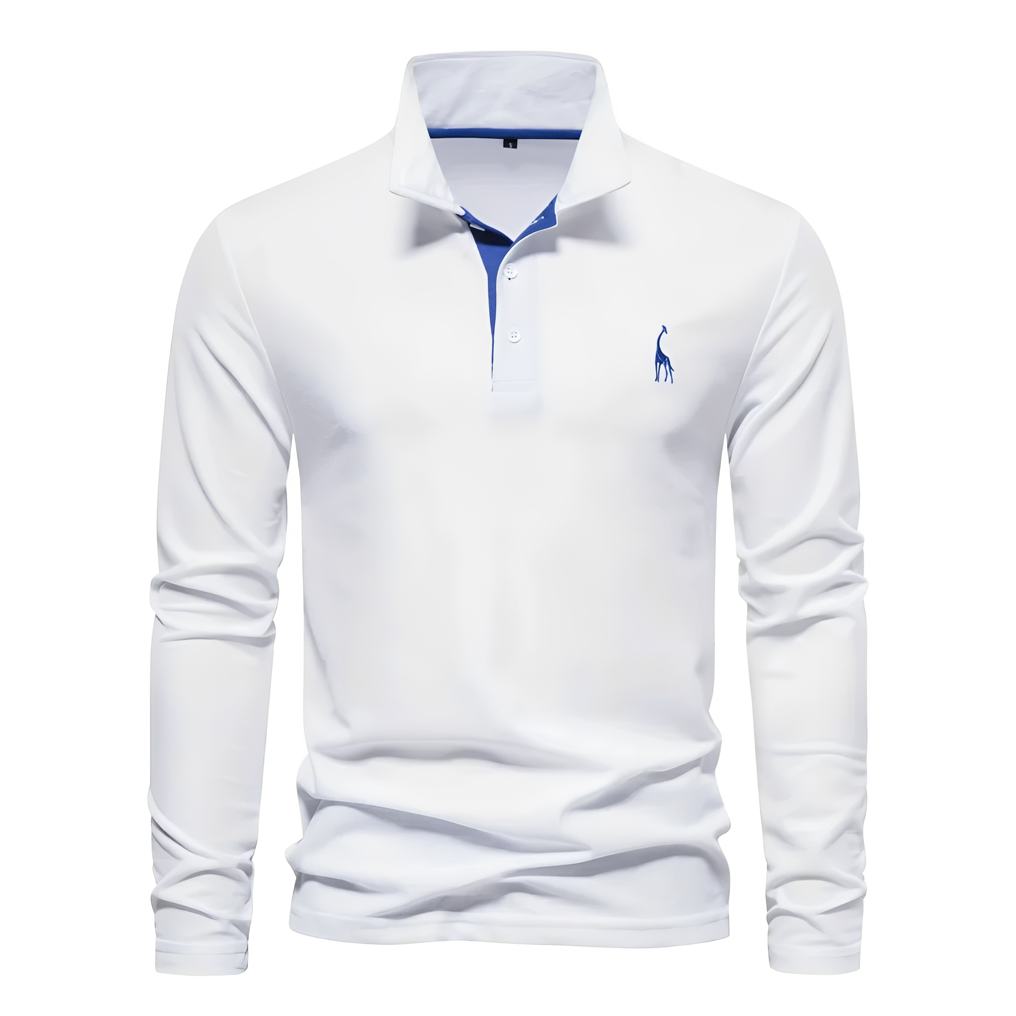 Antoine - Polo casual de manga larga para hombres