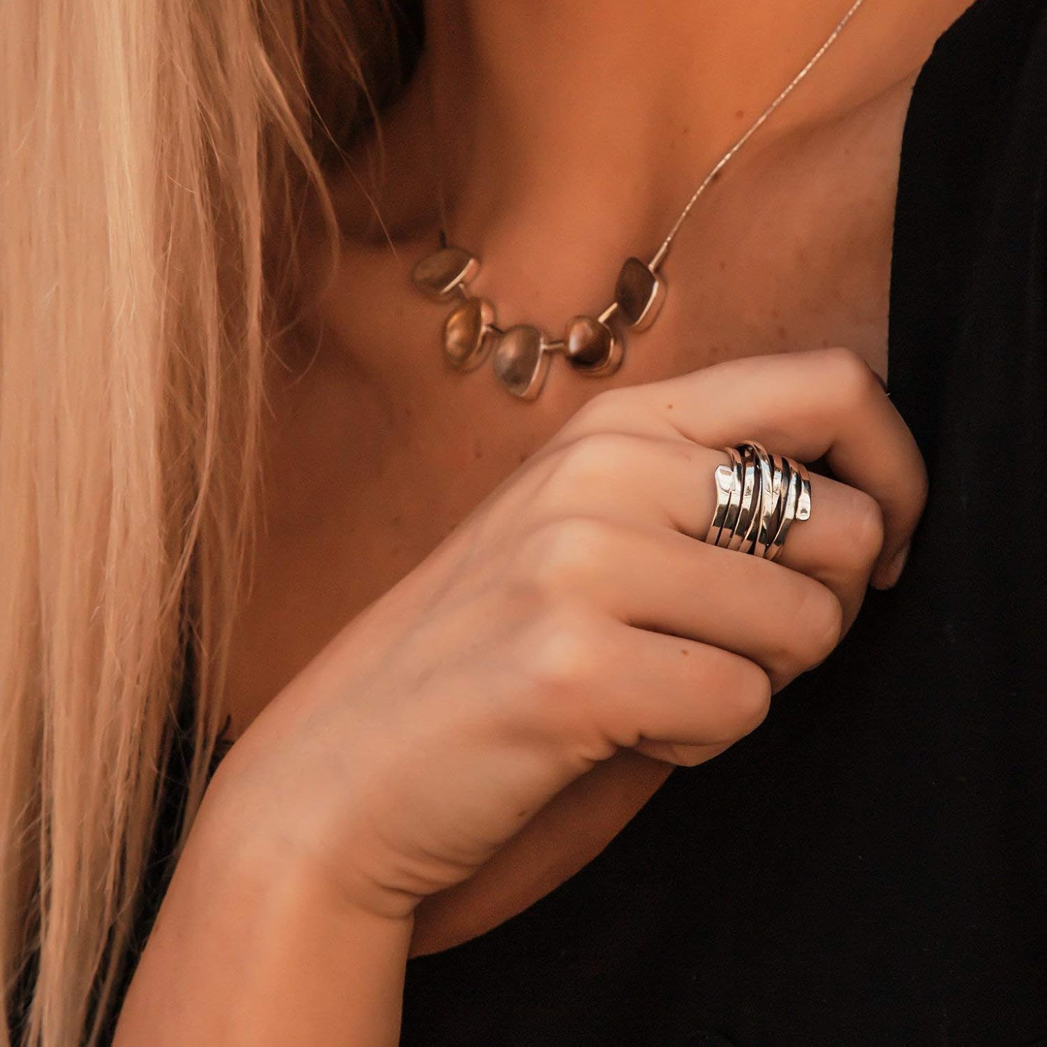 Bliss – Anillo de Plata Vintage Grueso