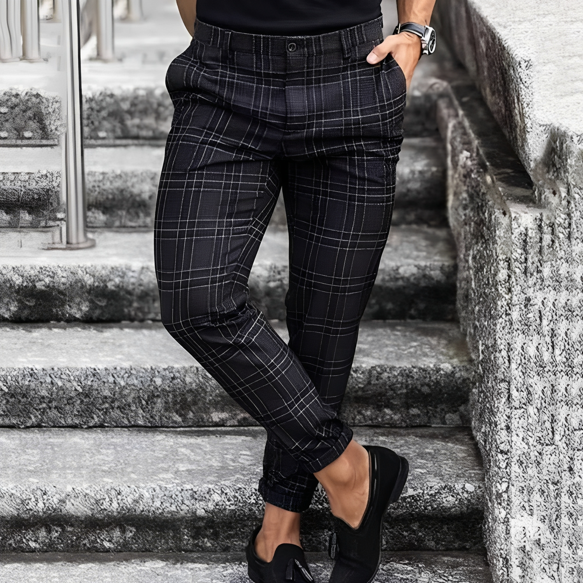 Elezer - Pantalón veraniego casual para hombre