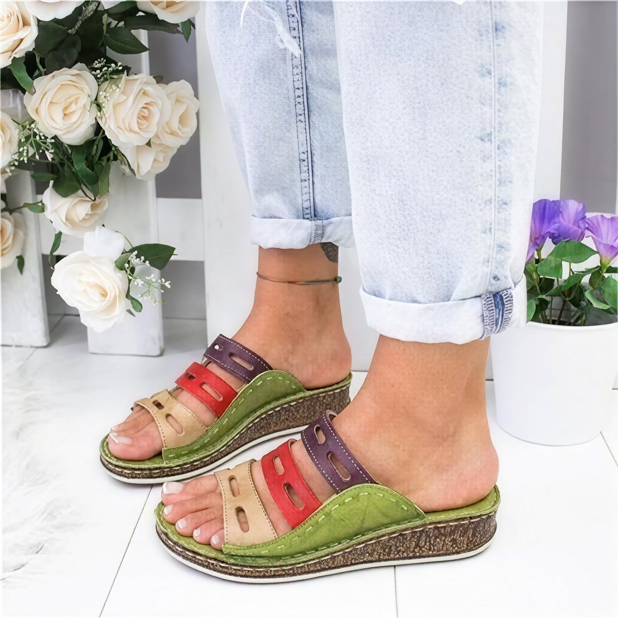 Stella - Sandalias de tacón en cuña