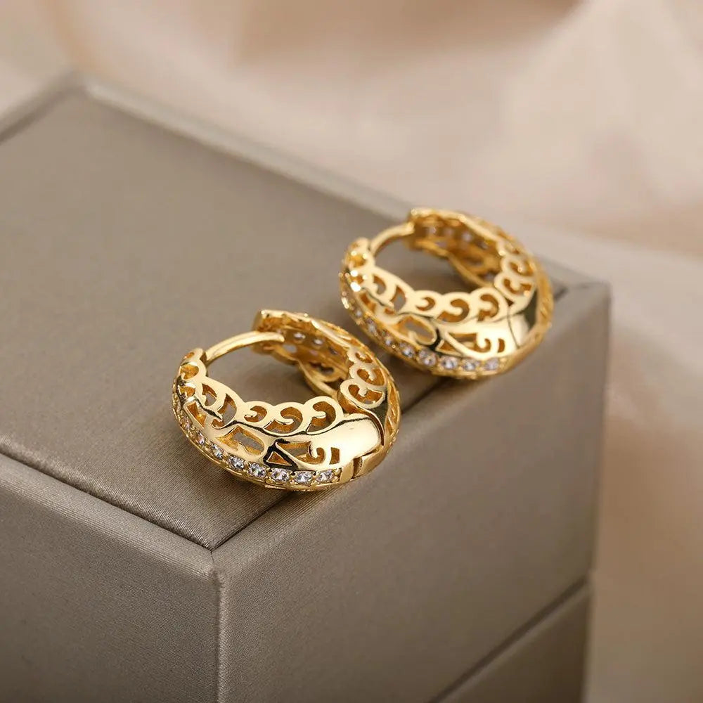 Lara - Pendientes de gota de oro chic mandala