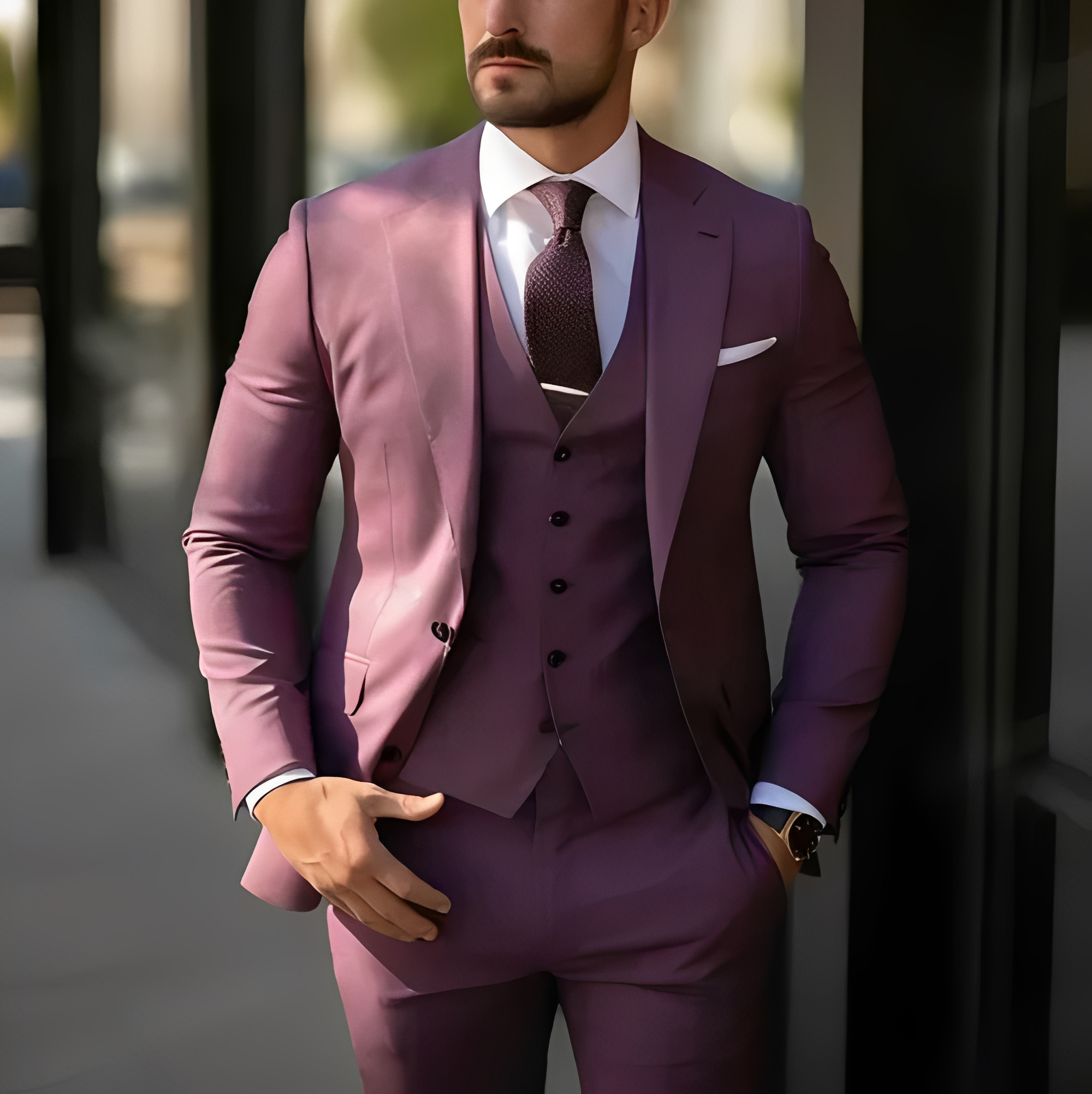Abenner - Traje formal de tres piezas
