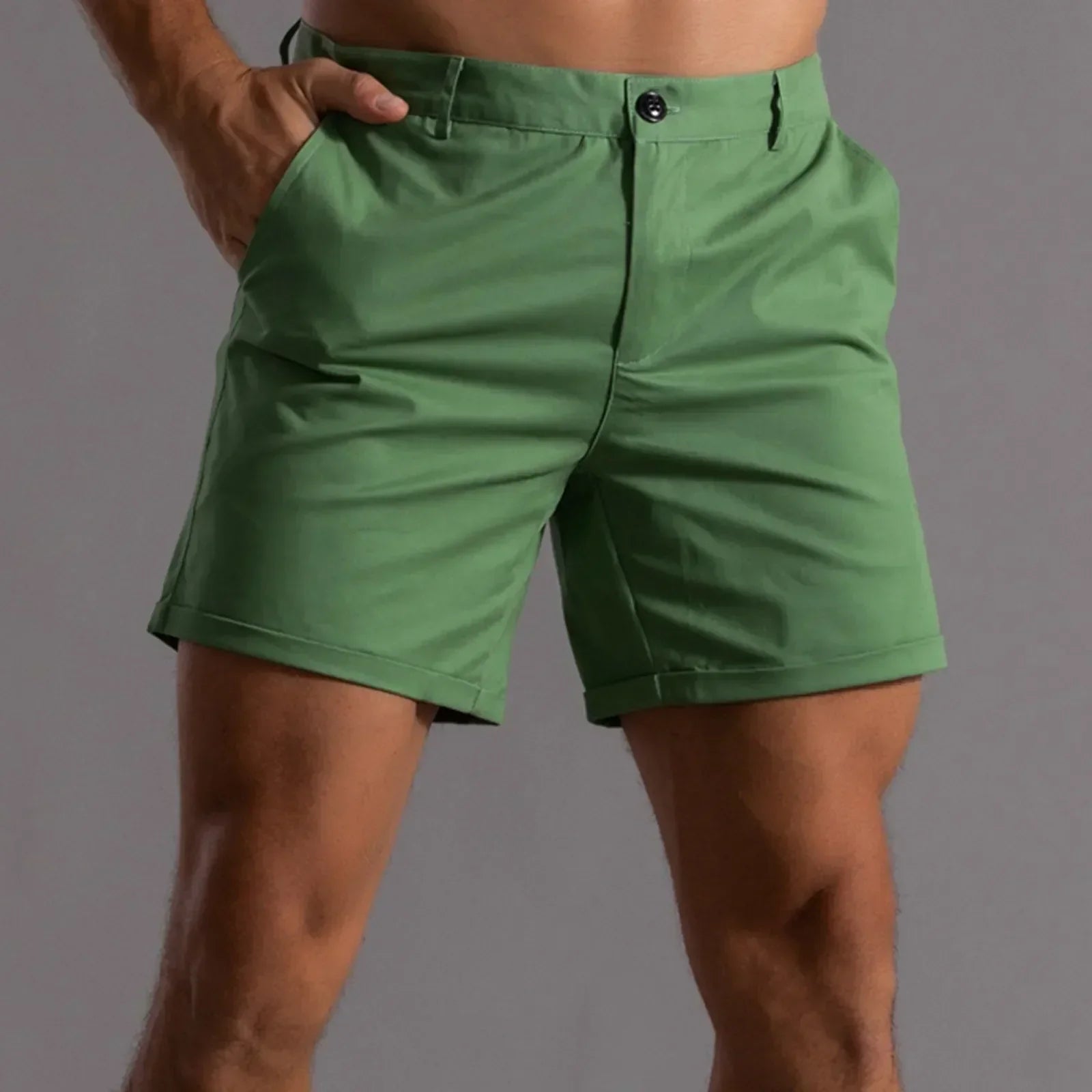 Andrie - Kurze Chino Hose Herren Sommer Elegant