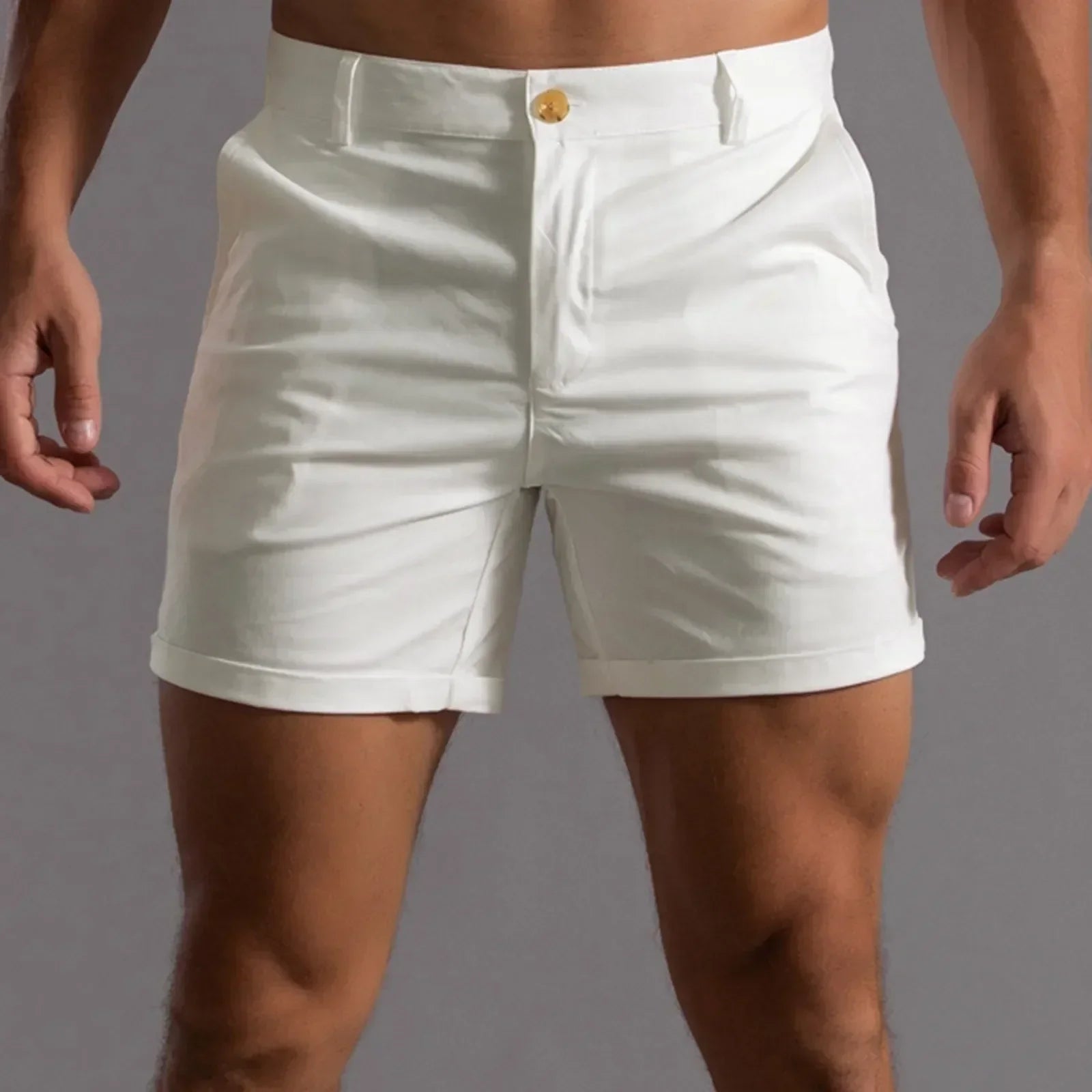 Andrie - Kurze Chino Hose Herren Sommer Elegant