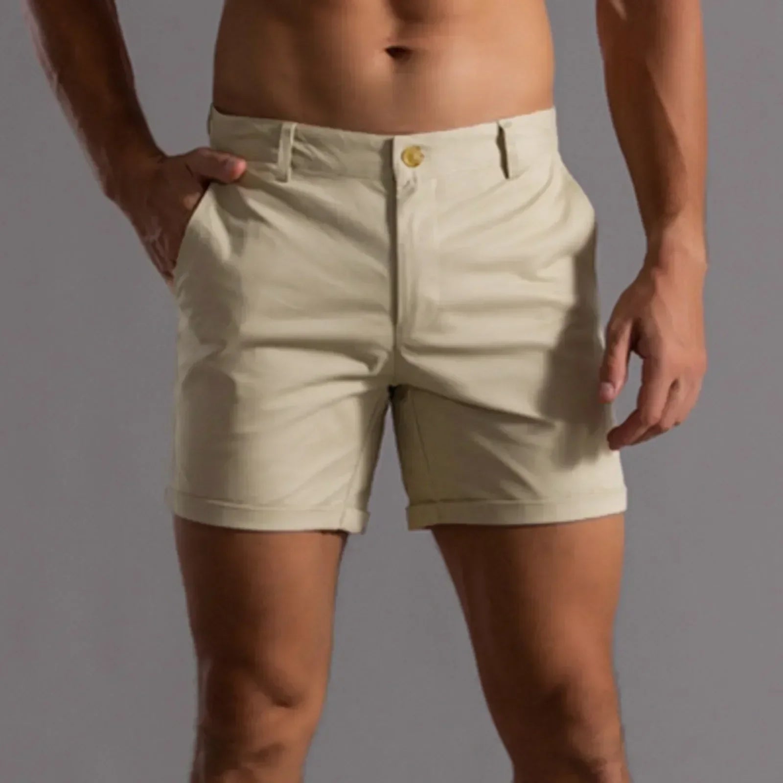 Andrie - Kurze Chino Hose Herren Sommer Elegant
