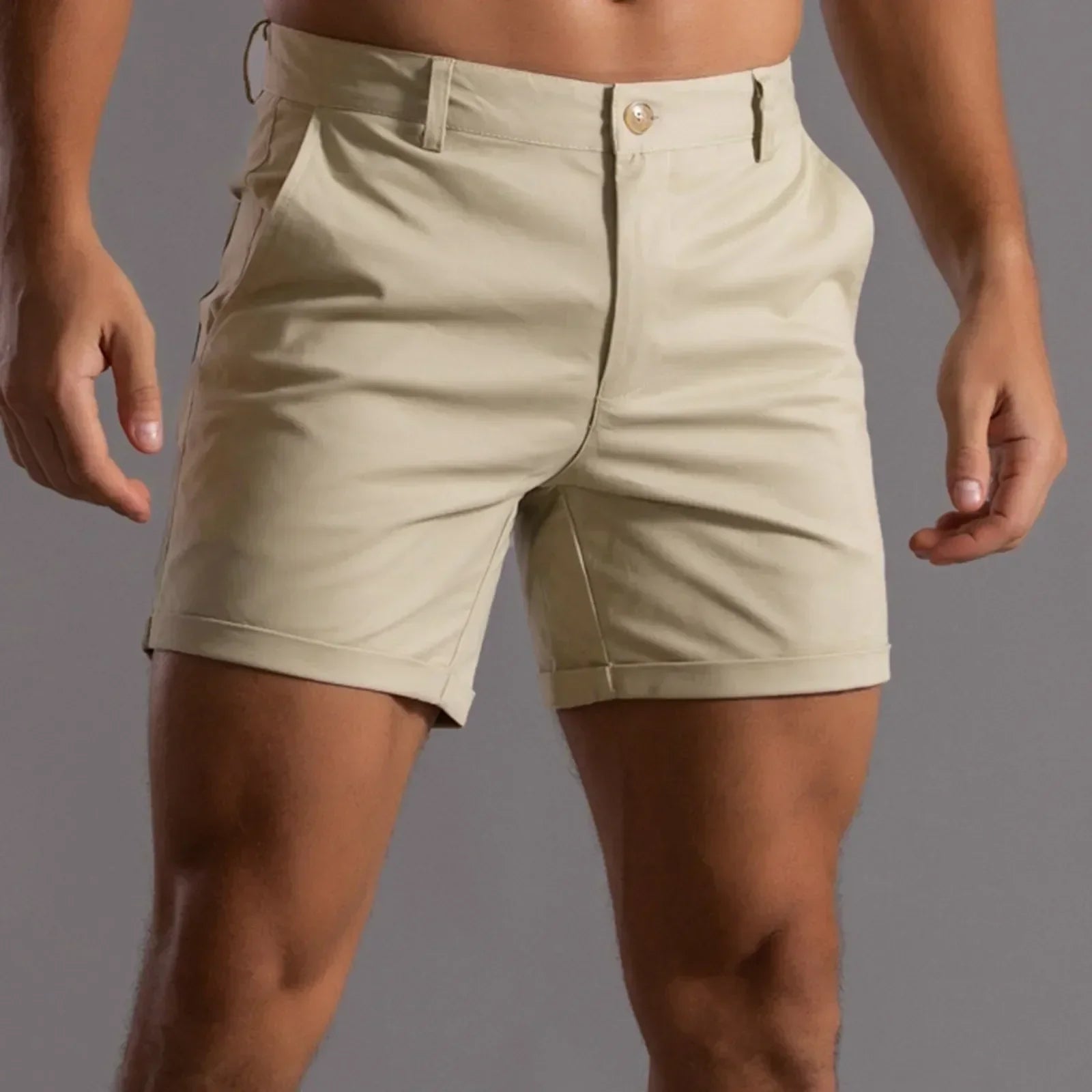 Andrie - Kurze Chino Hose Herren Sommer Elegant
