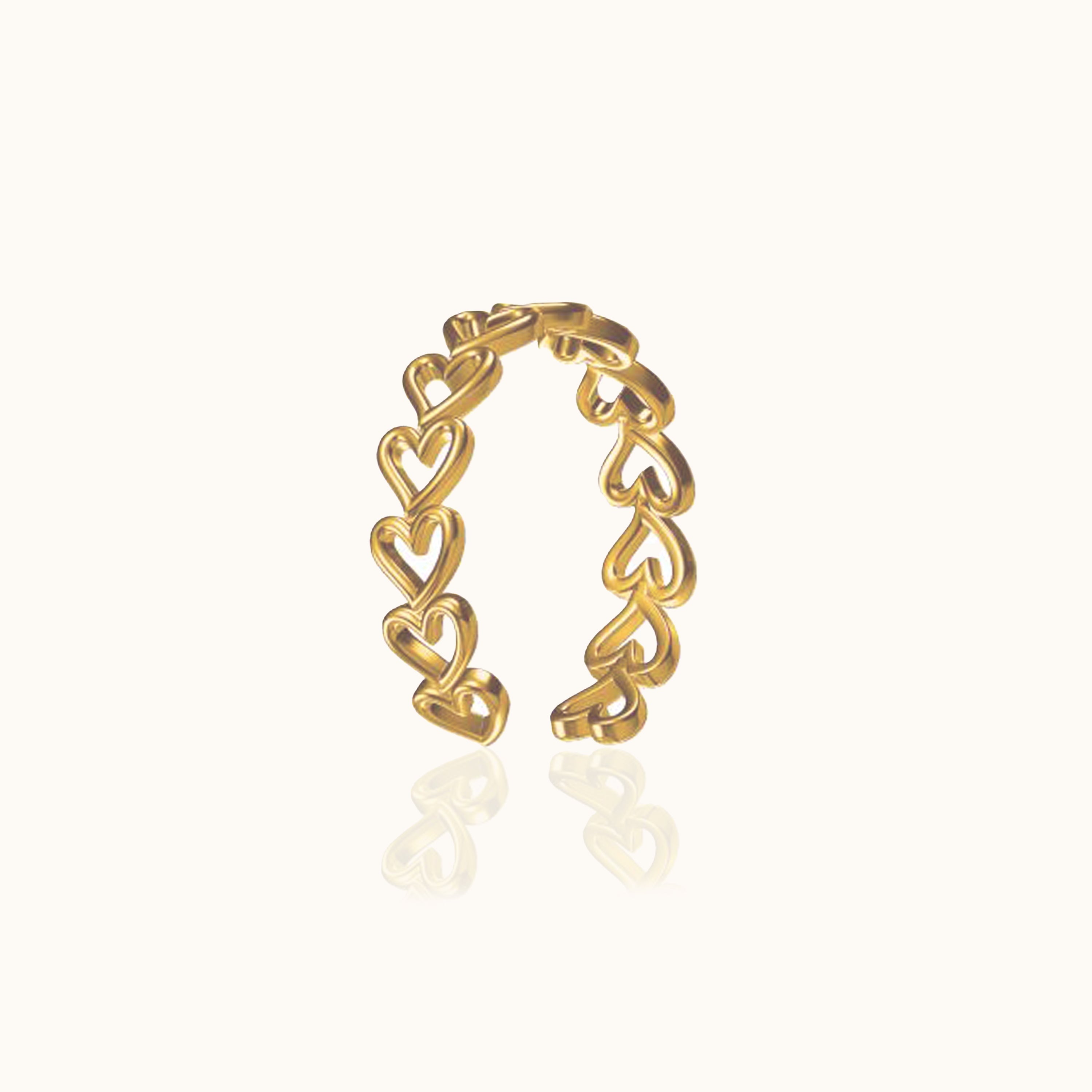 Jia - Anillo de corazón alto