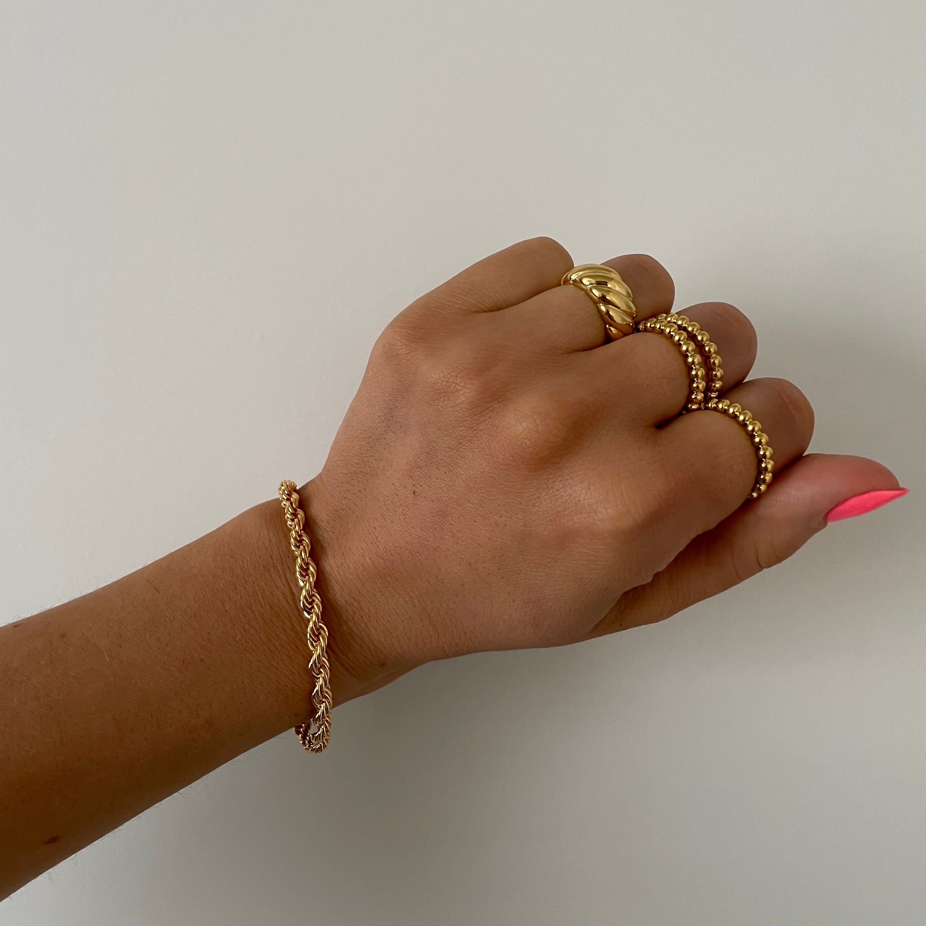 Mila – Pulsera trenzada de acero inoxidable