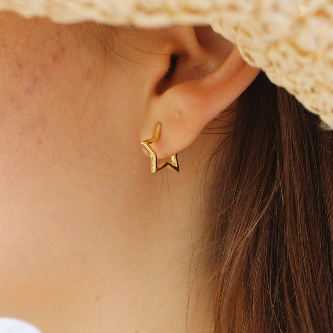 Pendientes Huggie Star - Aros de estrella
