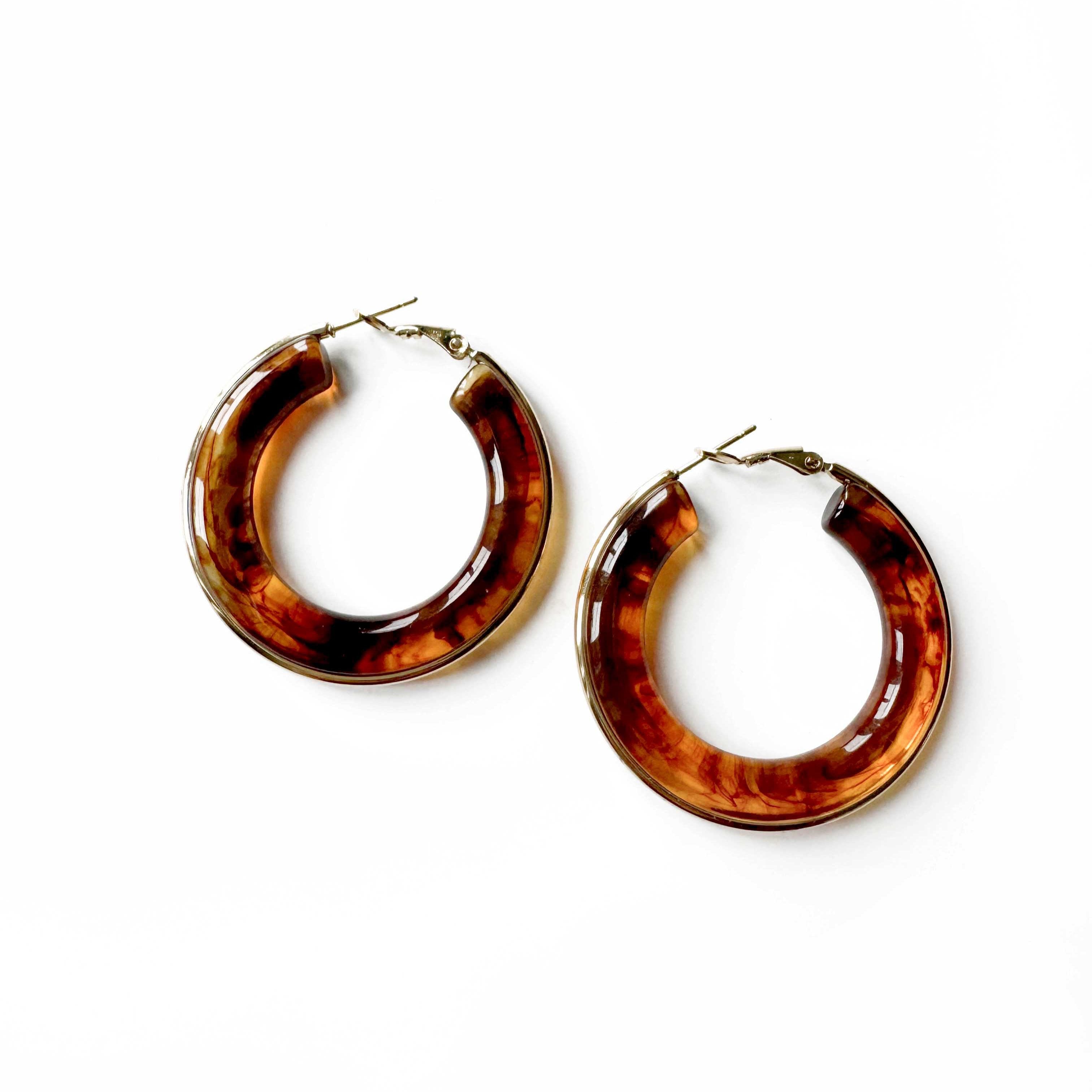 Oreilia – Pendientes de aro de carey