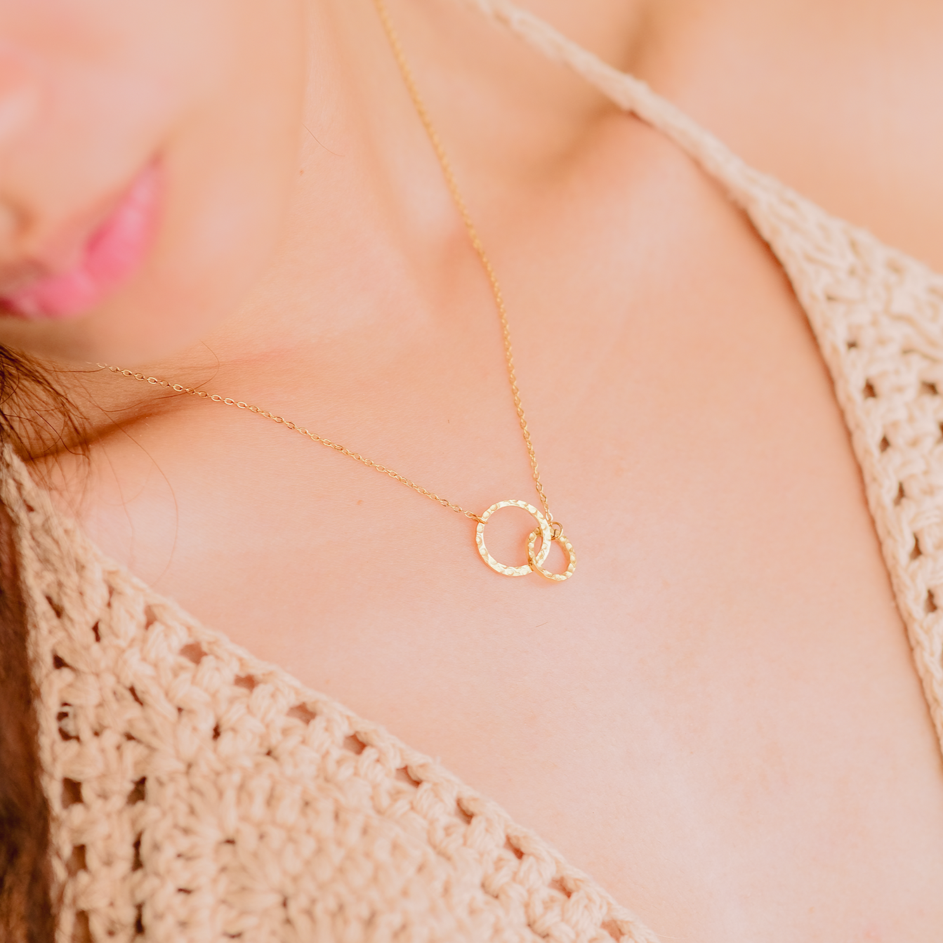 Isabelle - Cadena de anillo de oro