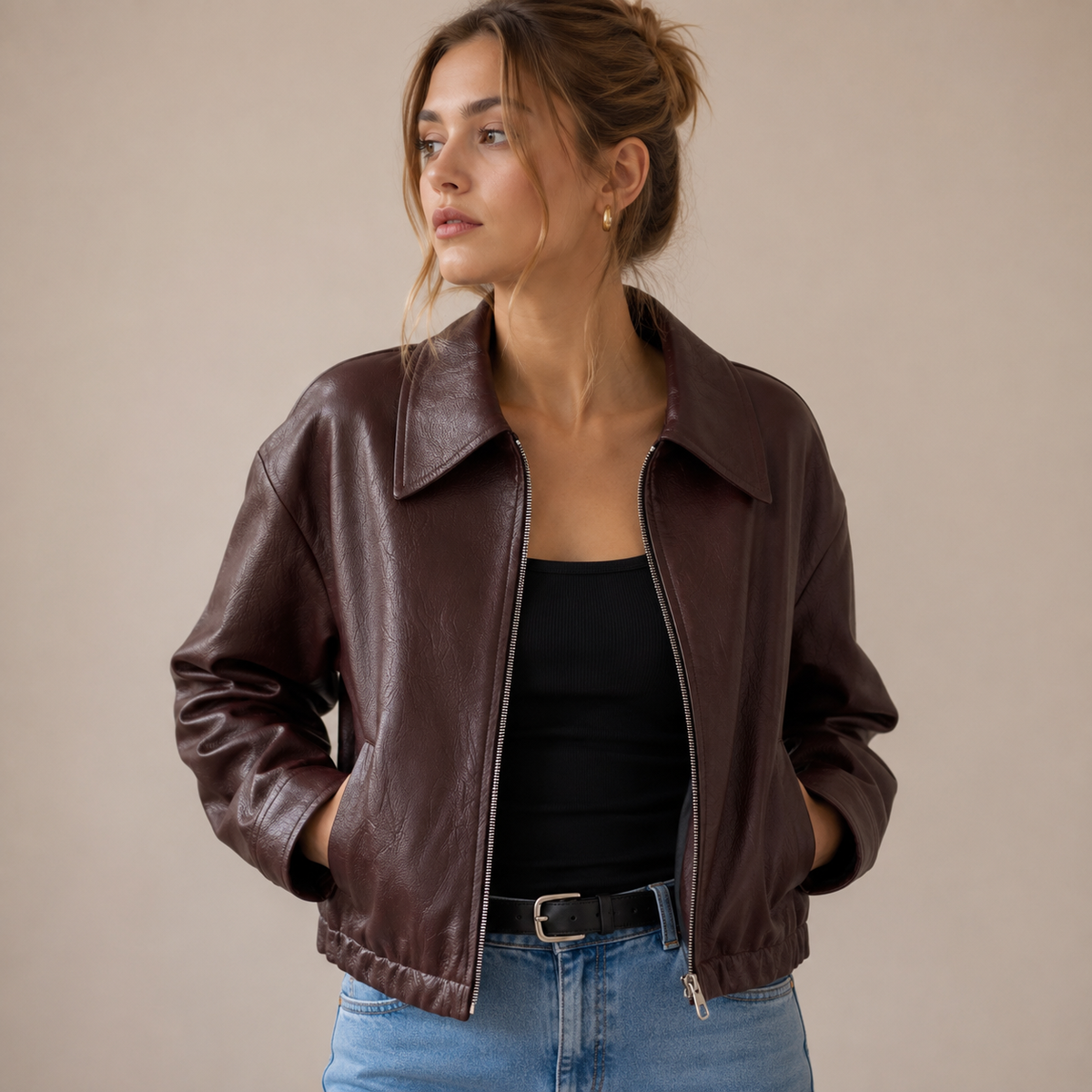 Karen - Chaqueta Suelta con Solapa
