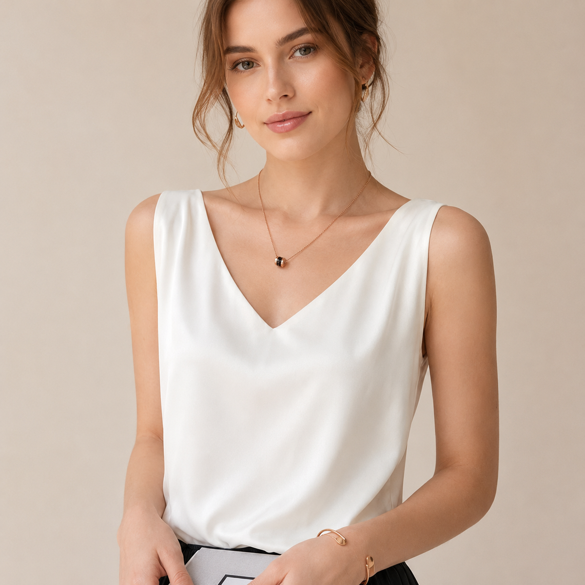Trina - Top Elegante con Cuello en V