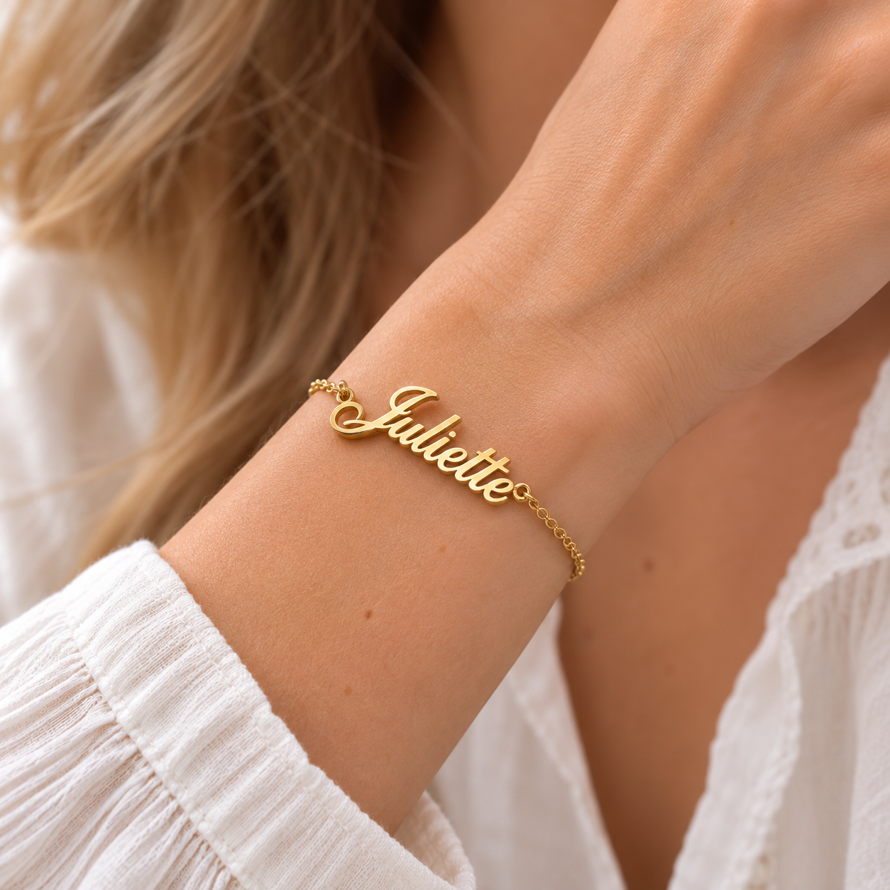 Pulsera personalizada de oro - pulsera con tu nombre