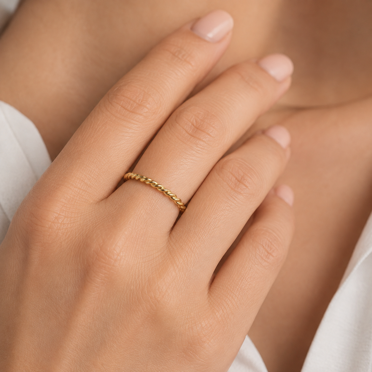 Manon – Anillo trenzado apilable
