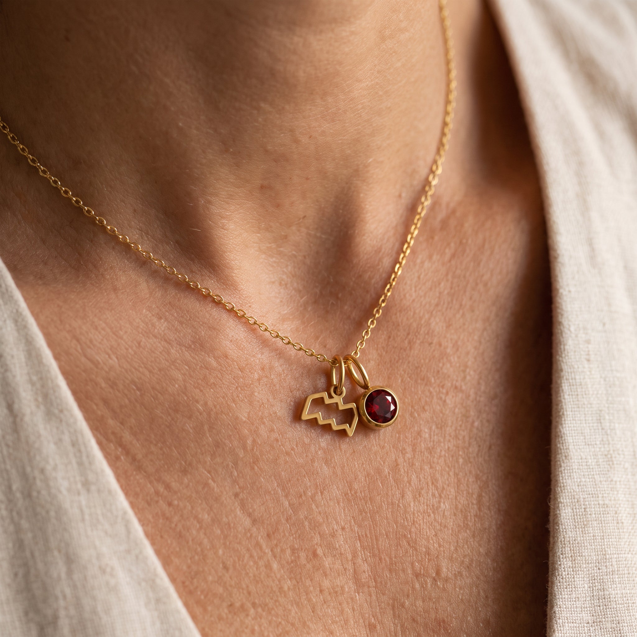 Shay - Collar de piedra de nacimiento del zodiaco