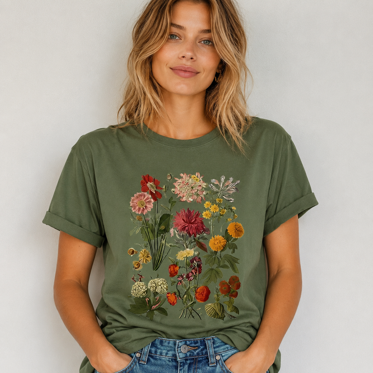 Annalise - Elegante camiseta con estampado floral para damas