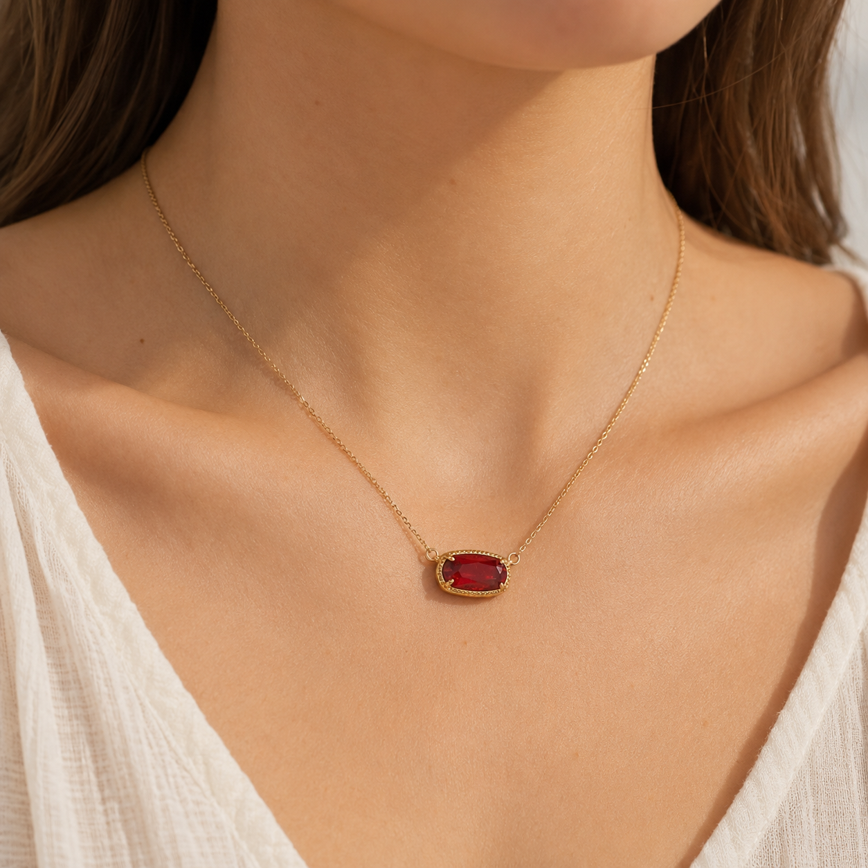 Viya – Cadena elegante de piedra de nacimiento