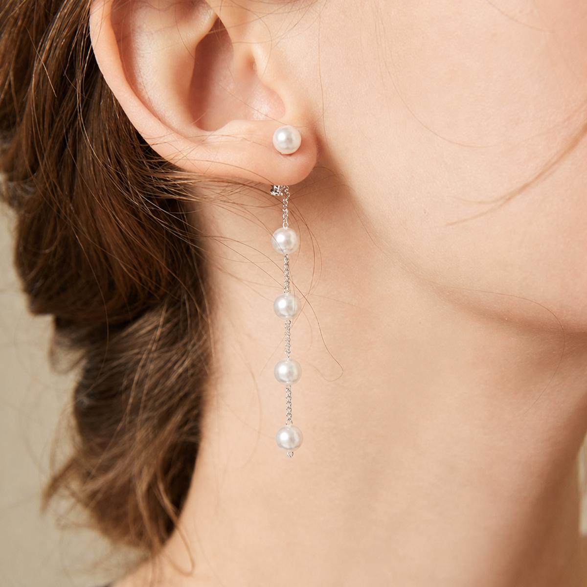 Perlas Gota Pendientes de Declaración - Largos Pendientes de Gota de Perlas