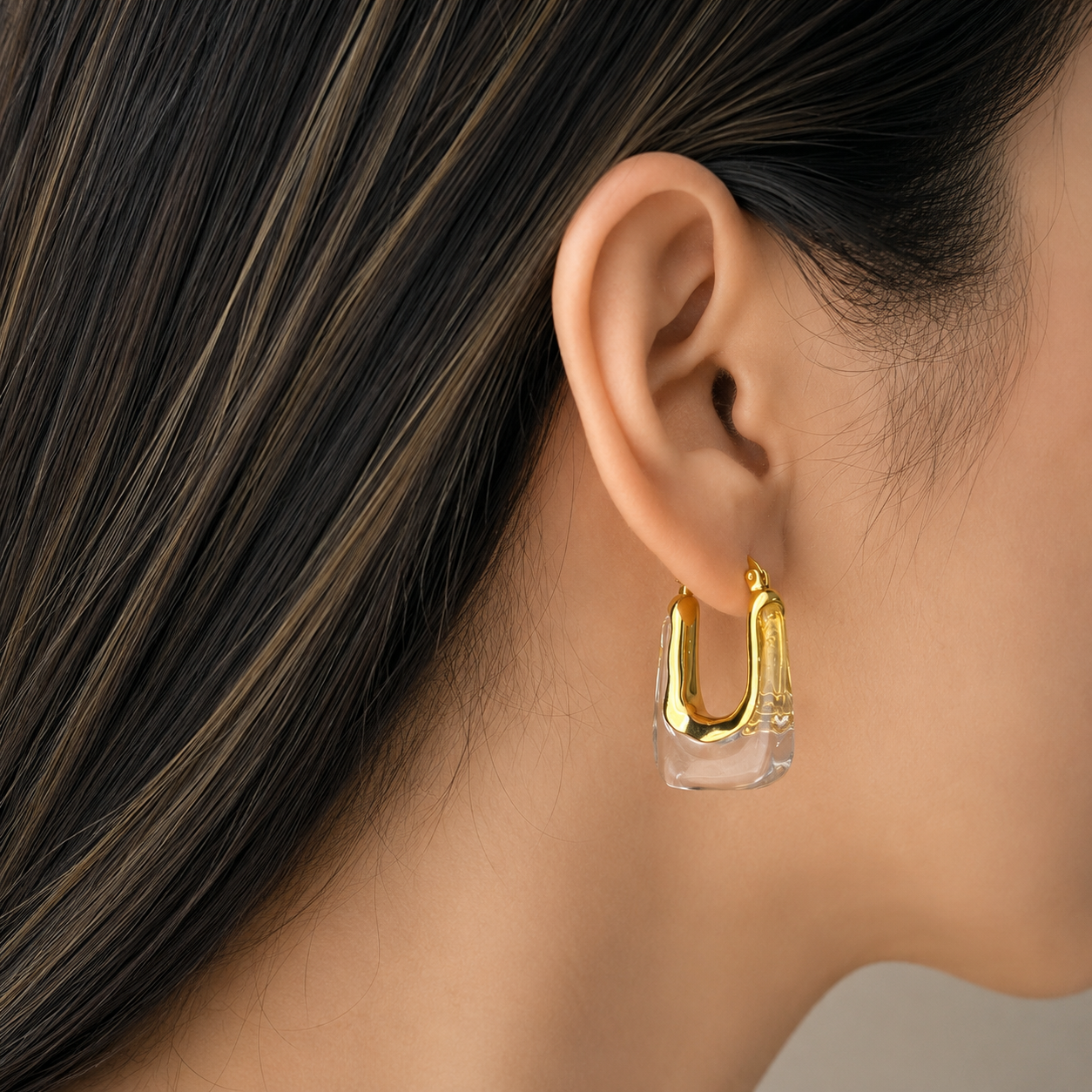 Mia - Aros rectangulares claros