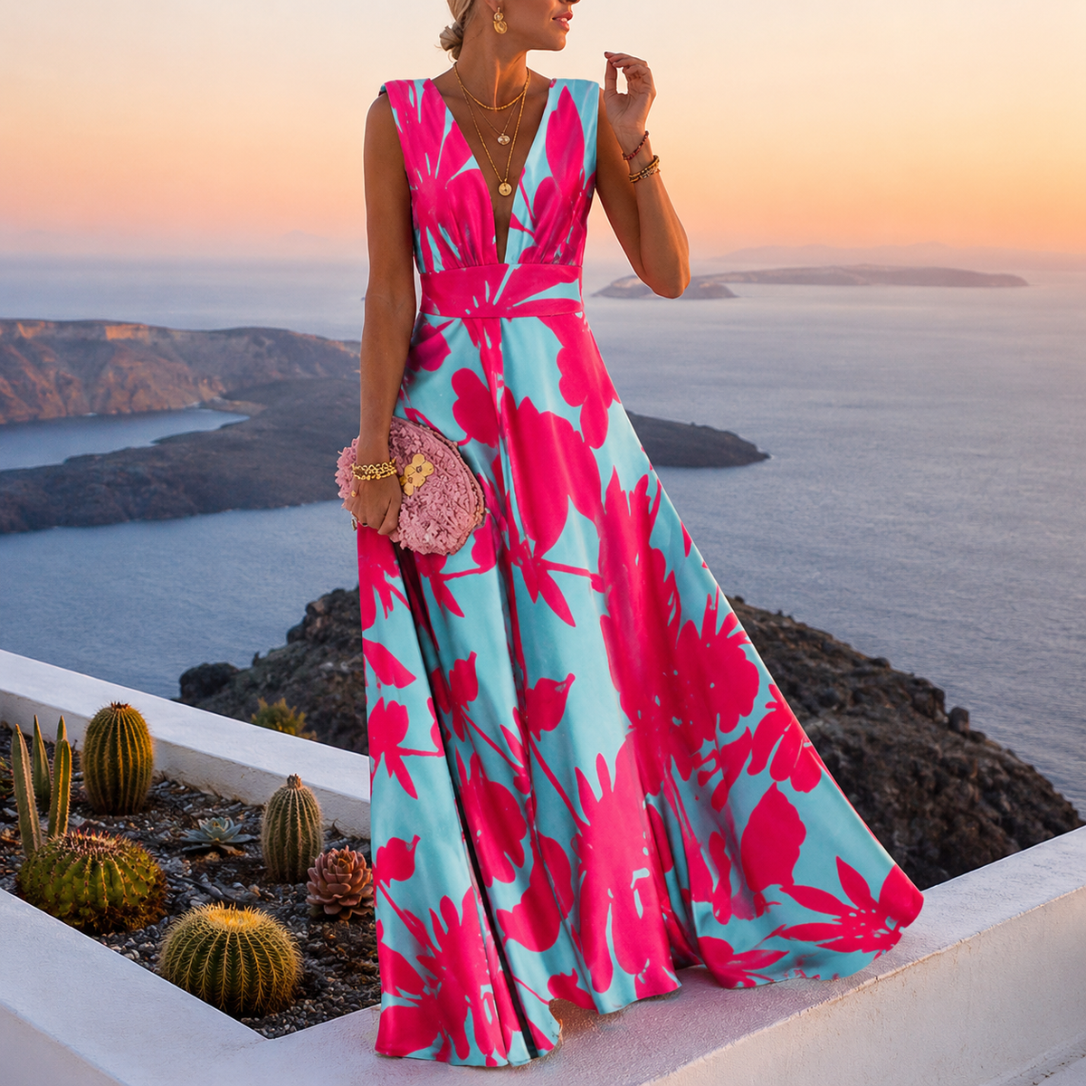 Maine - Vestido de Verano Estampado y Versátil
