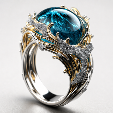 Selena – Anillo vintage de inspiración oceánica