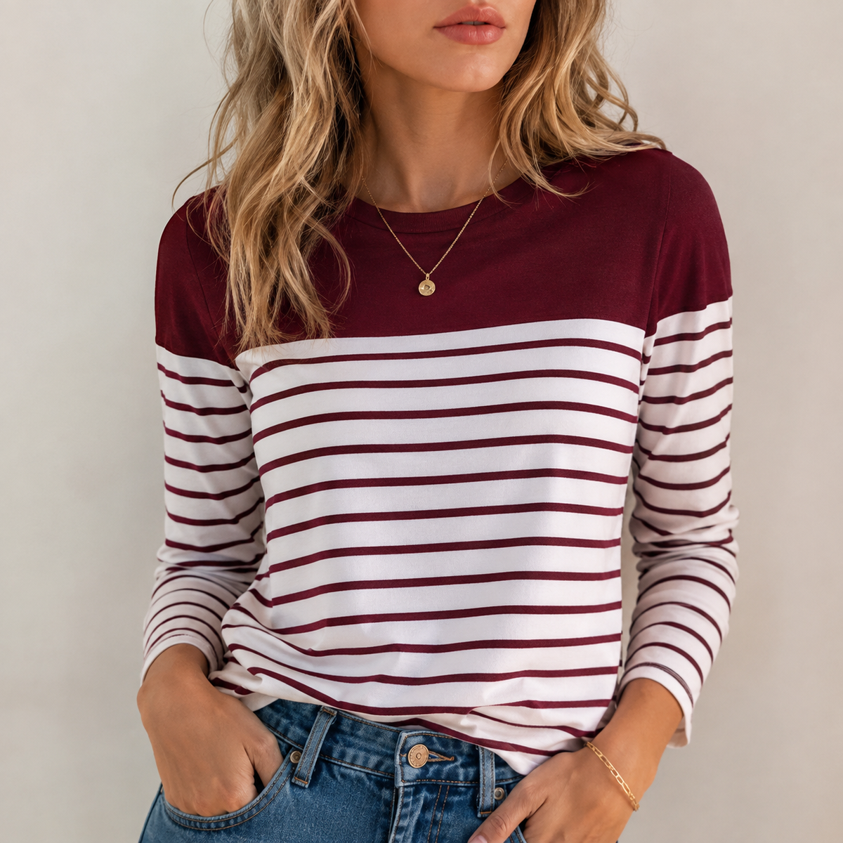 Samantha - Camisa de Manga Larga Mujer - Elegante y Casual