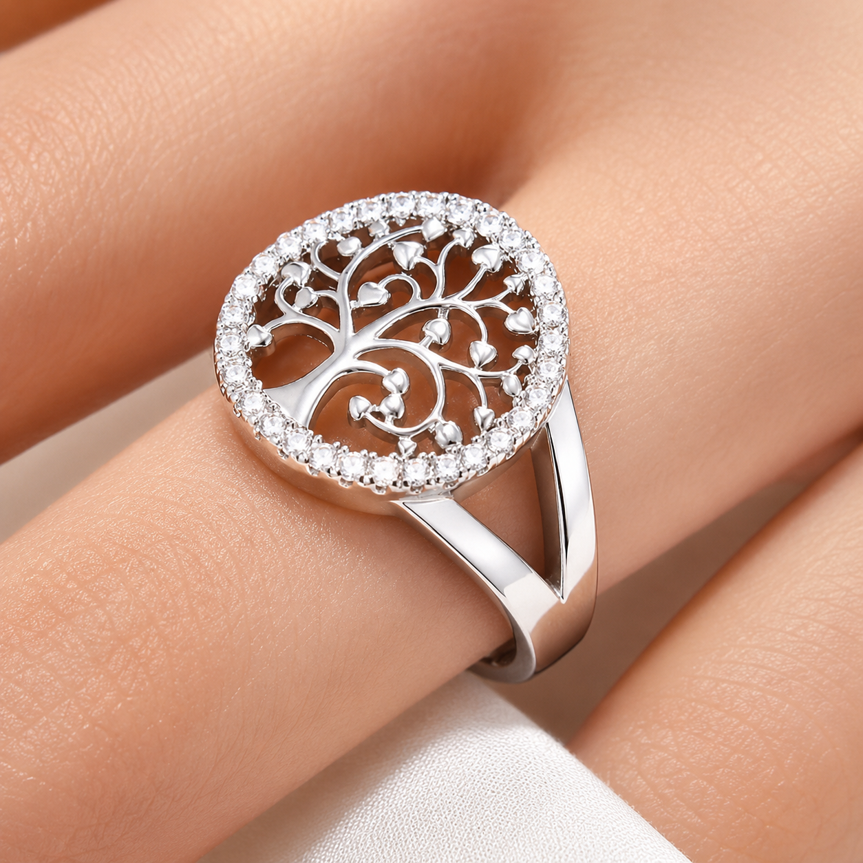 Yelina – Anillo árbol de la vida en oro o plata