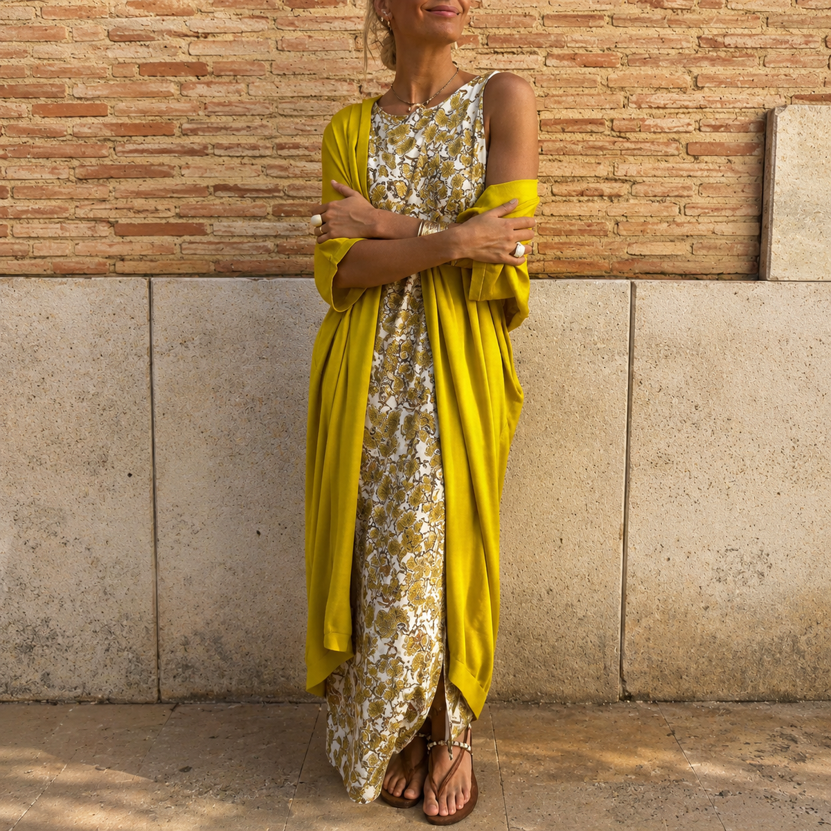 Sophia - Maxivestido para dama con diseño estampado