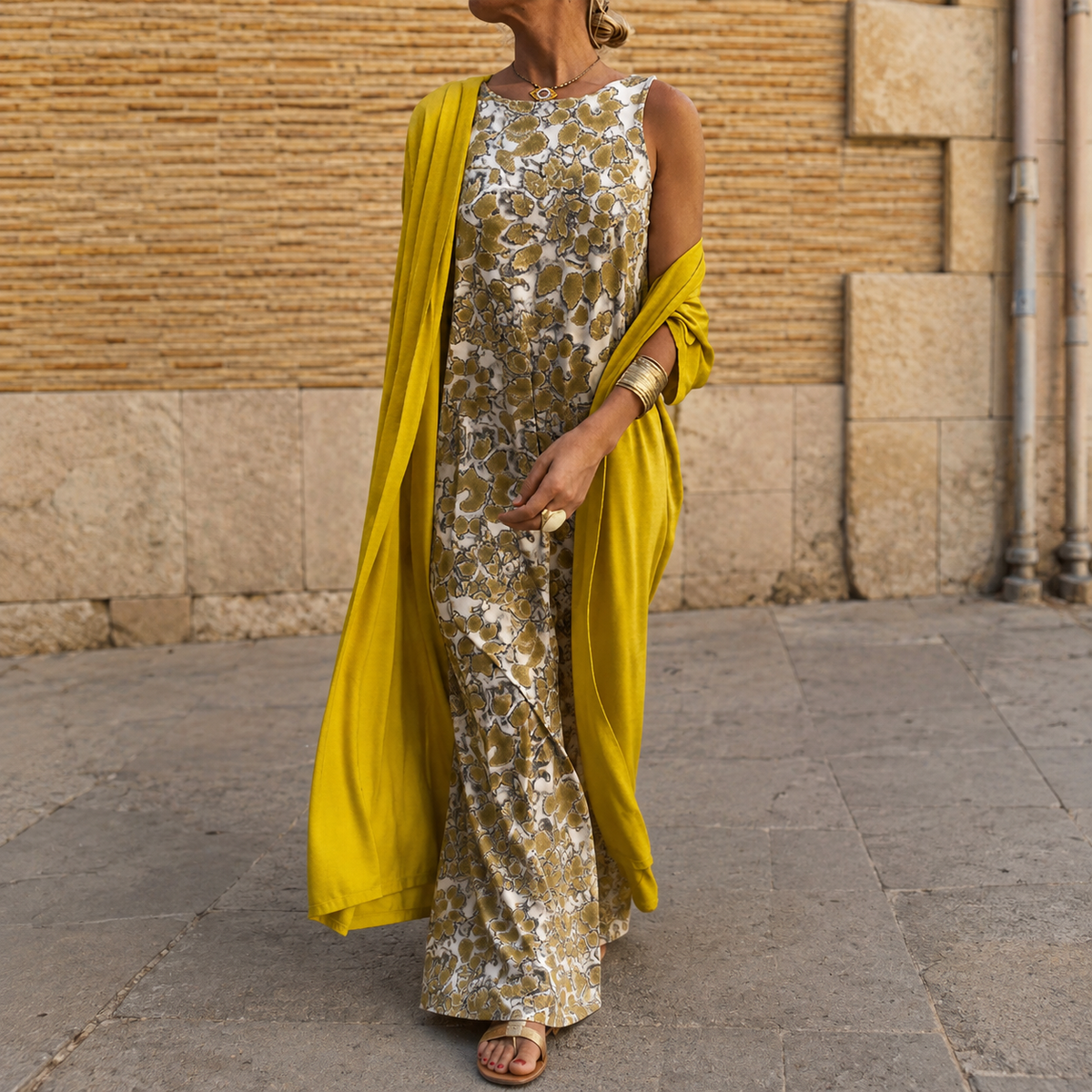 Sophia - Maxivestido para dama con diseño estampado
