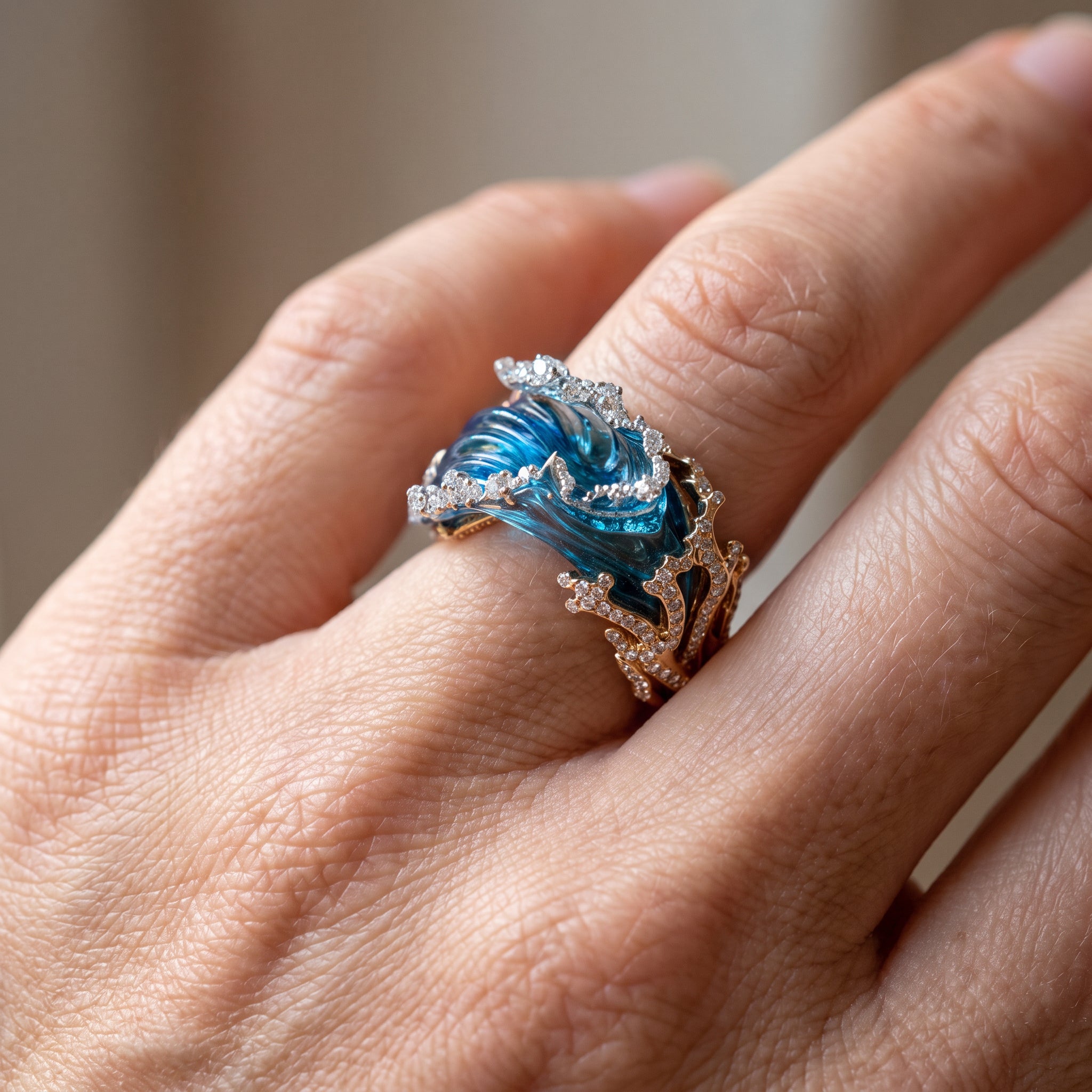 Mireya – Anillo con el susurro eterno del mar