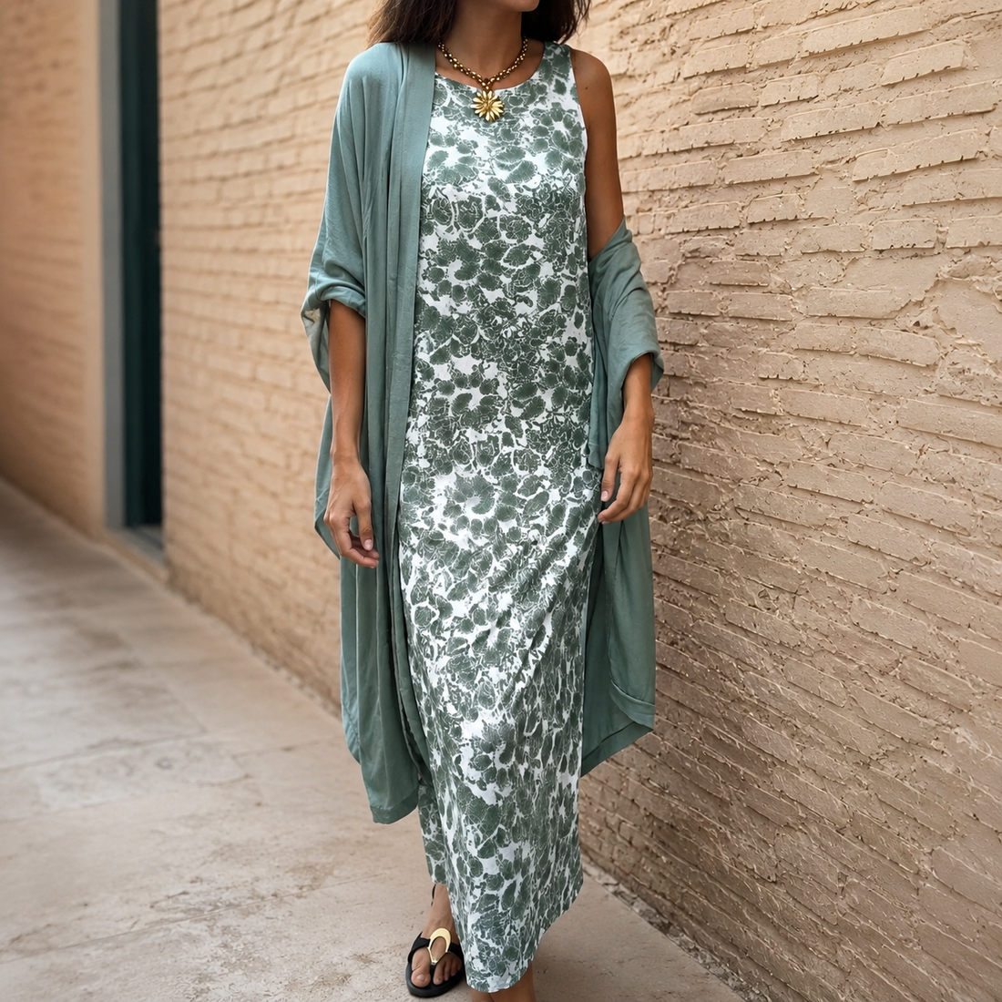 Sophia - Maxivestido para dama con diseño estampado