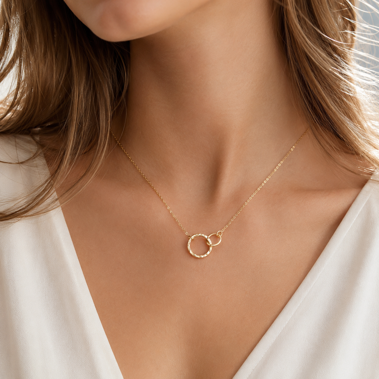 Isabelle - Cadena de anillo de oro