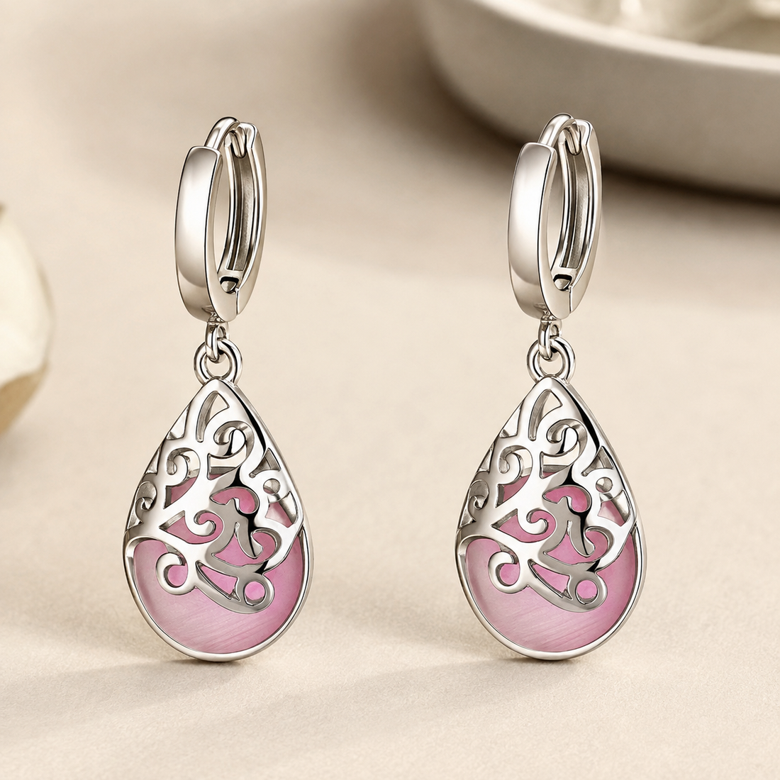 Selene – Pendientes árbol de la vida de plata esterlina 925