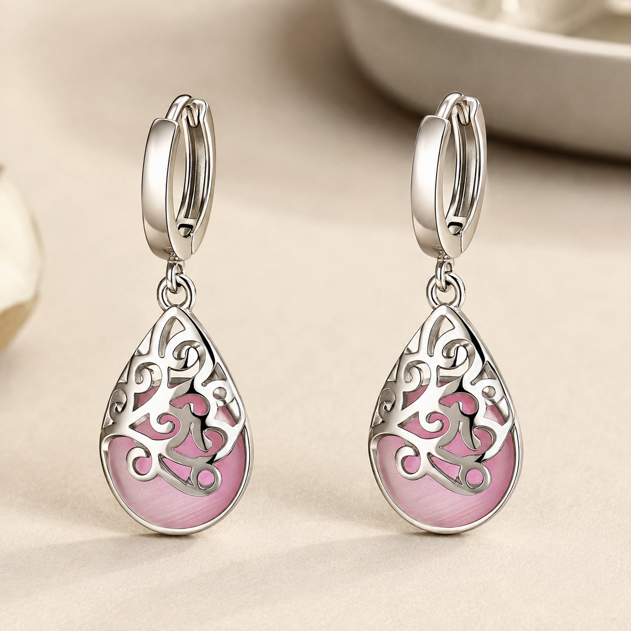 Selene – Pendientes árbol de la vida de plata esterlina 925