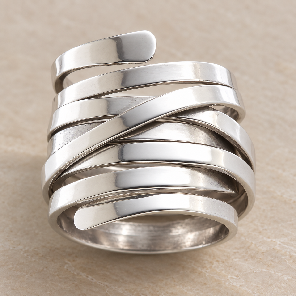 Bliss – Anillo de Plata Vintage Grueso