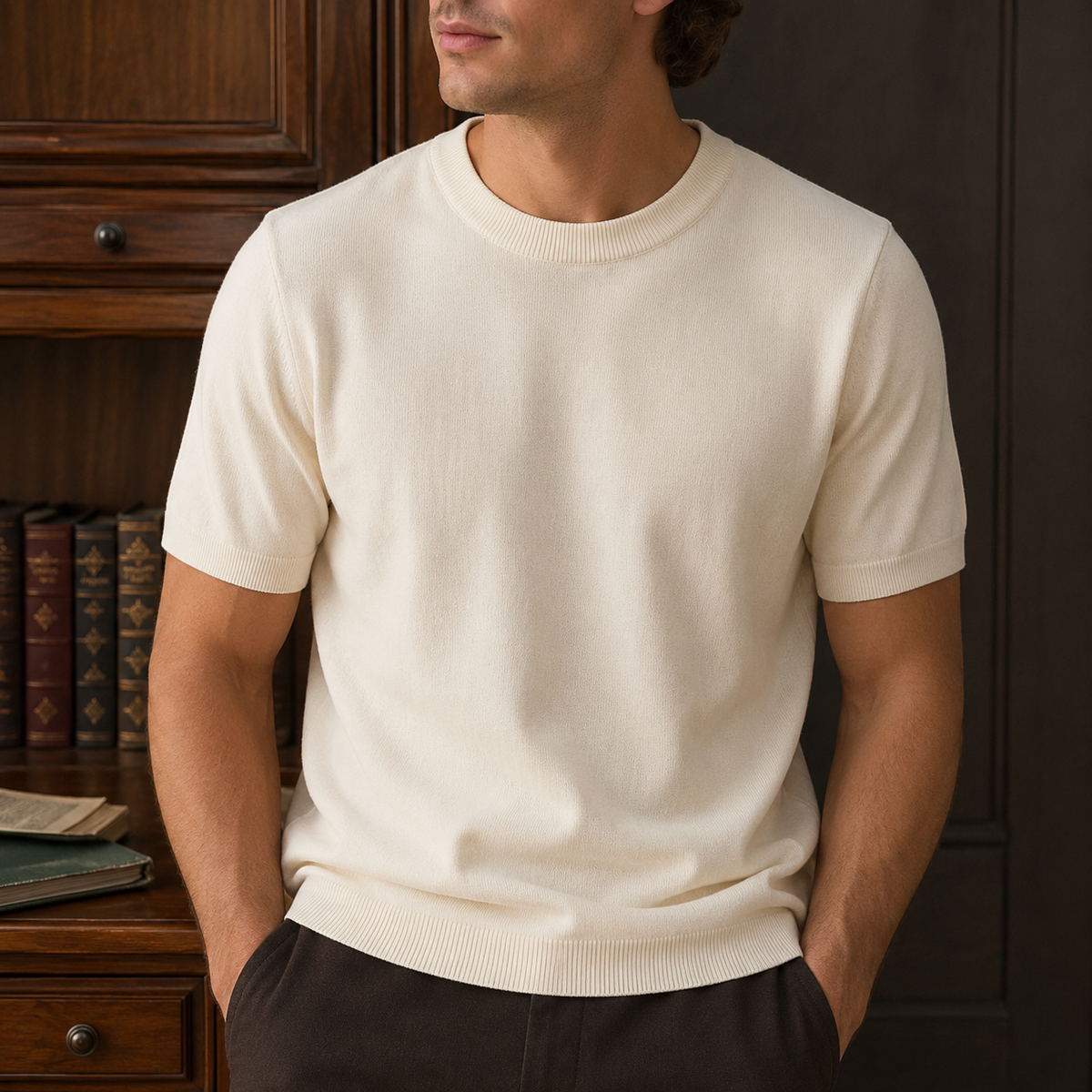 Rick - Camiseta de Cashmere Suave para Confort Todo el Día