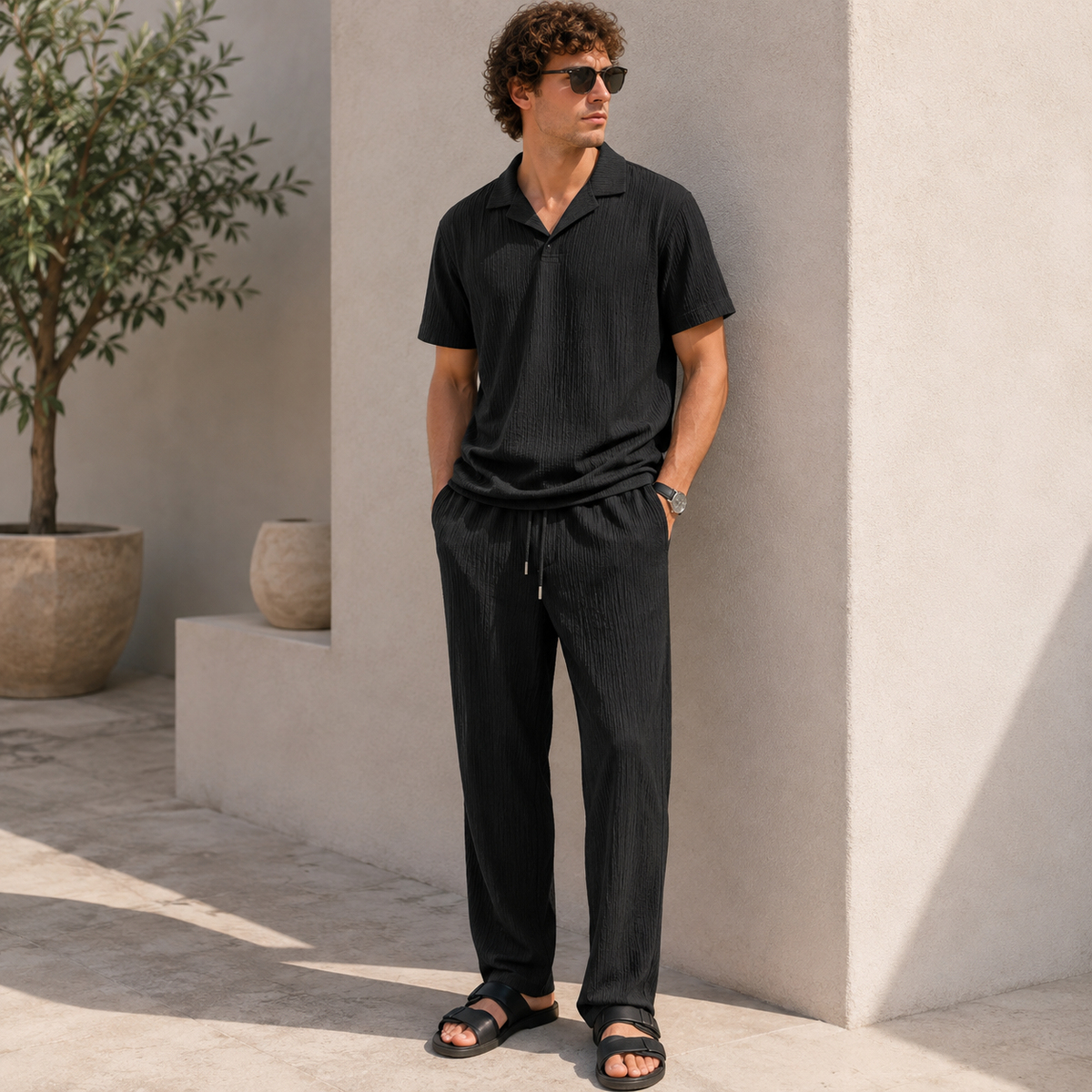 Luca - camiseta de manga corta con pantalón de cintura elástica