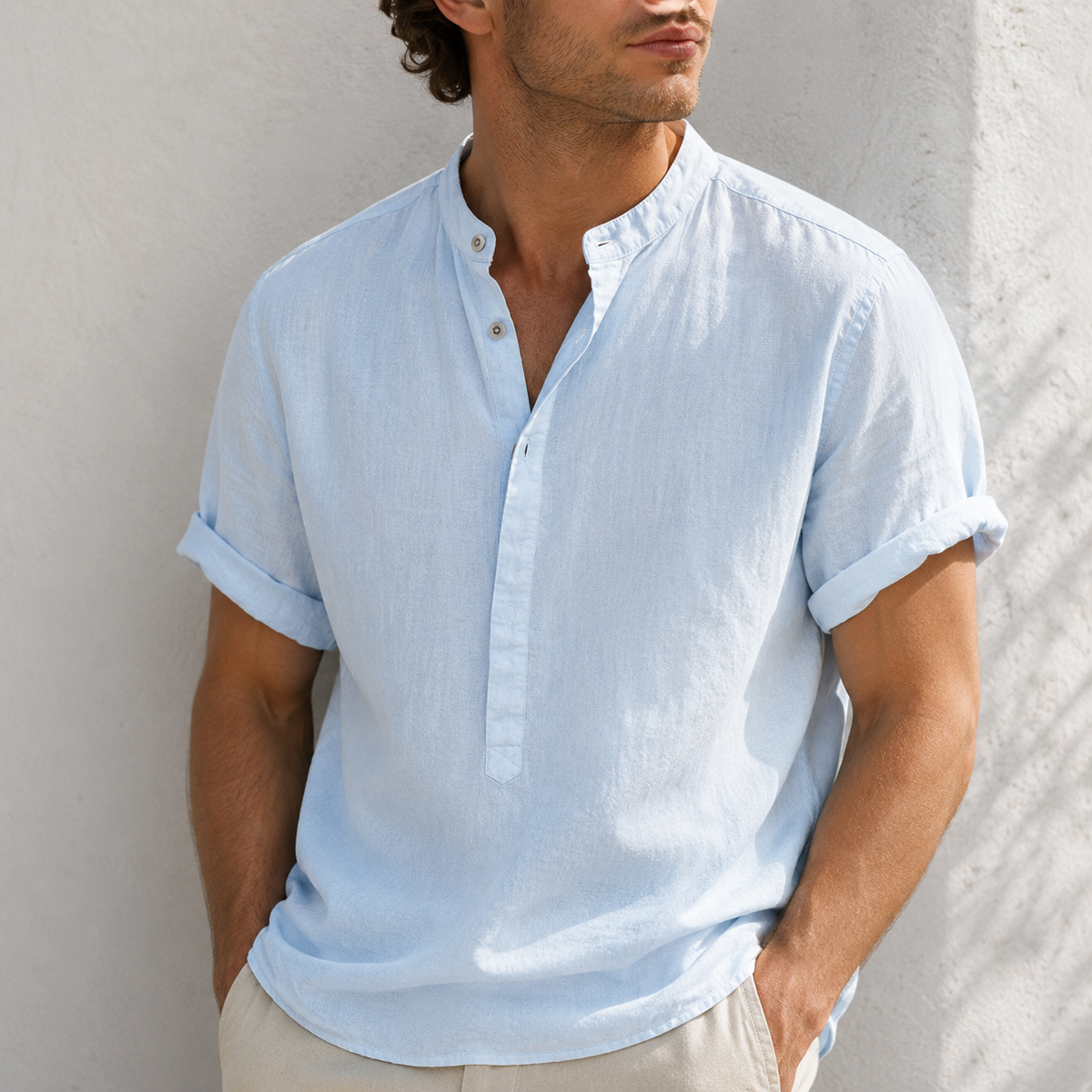 Asher - camisa corta con botones