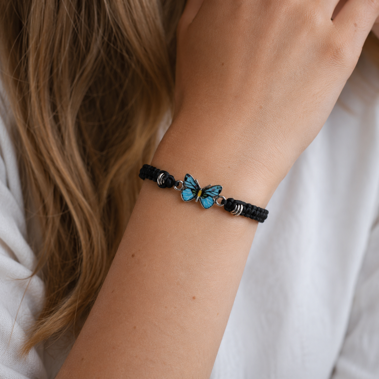Elvina – Pulsera de mariposa azul
