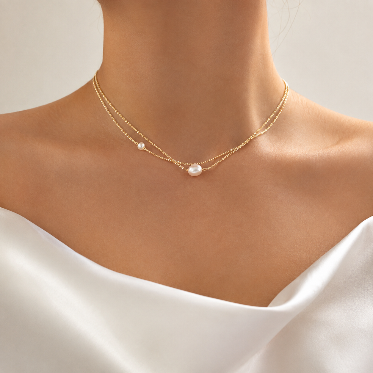 Serenity Shine – Collar de perlas de agua dulce