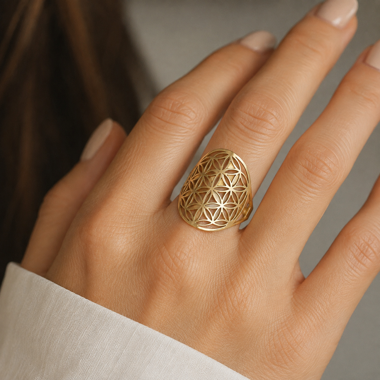 Myrrha – Anillo energético Flor de la Vida