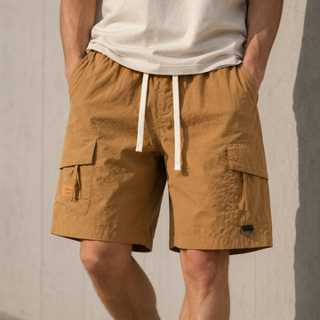 Elias - Pantalones cortos tipo cargo para hombre con bolsillos
