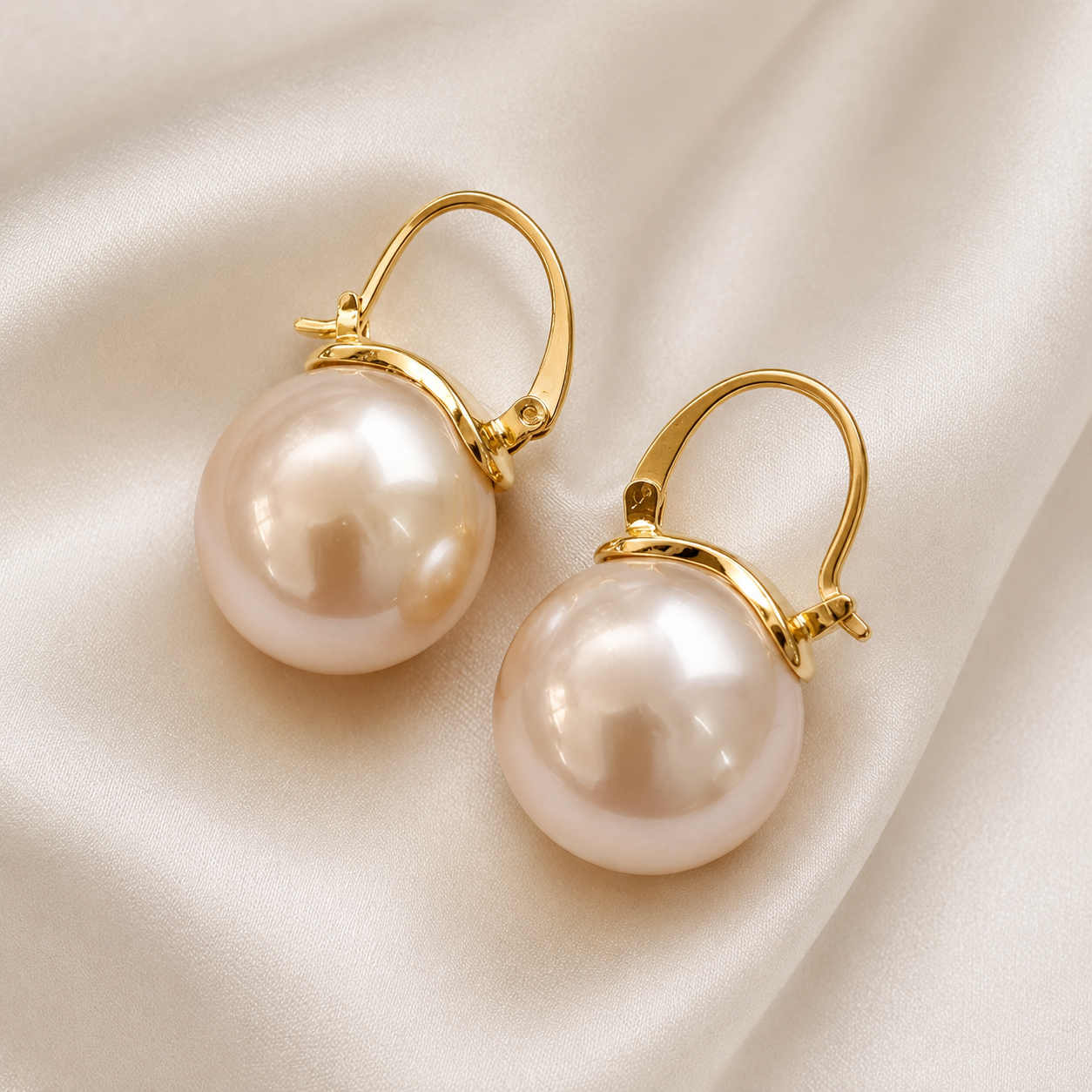 Ariane – Pendientes Sublimes en Oro y Perla