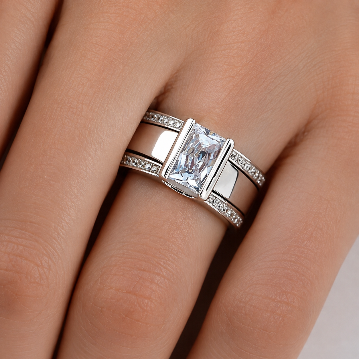 Clemence – Anillo Vintage con Vidrio Incrustado