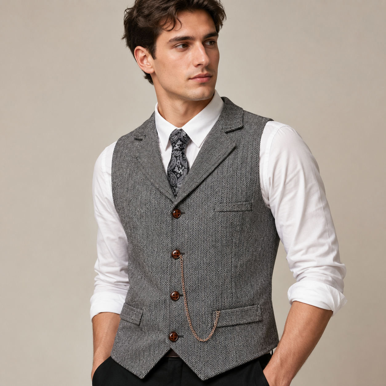 Melvyn - Clásica, elegante chaleco para hombres